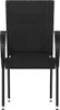 vidaXL Chaises de jardin empilables 2 pcs. Poly rotin noir Voir les images du produit 2
