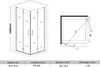 SONNI 80x100x195cm Eckdusche Duschkabine,Eckeinstieg Produktbild-Vorschau 7