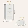 SONGMICS Kommode mit 4 Schubladen Schmaler Produktbild-Vorschau 9