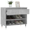 vidaXL Schuhregal Betongrau 70x36x60 cm Holzwerkstoff Produktbild-Vorschau 4