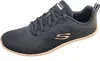 A single black Skechers shoe with rose gold accents is shown against a white background. Voir les images du produit