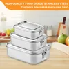 Edelstahl Lunchbox Set von 3, Auslaufsichere Bento Boxen Produktbild-Vorschau 4