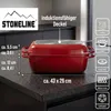 STONELINE® Casseruola 43x26 cm rosso | con coperchio Anteprima dell’immagine prodotto 3