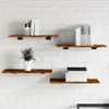 Mensole a muro 4 pz. Rovere fumé 60x30x1,5 cm Materiale a Anteprima dell’immagine prodotto 2