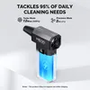 Product image of a digital air duster with text overlays describing its features and modes. Náhľad obrázku produktu