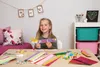 LENA Bastelkoffer Pink 400T Papier Wackelaugen Produktbild-Vorschau 6