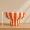 Dekoschale bunt gestreift, orange weiß in Ø 17x10 cm Produktbild-Vorschau 2