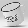 Huuraa Emaille Tasse Schwelm  Geschenk Kaffeebecher Vintage Produktbild-Vorschau 2