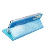 A smartphone case with glitter is shown standing upright, propped open. Produktbild-Vorschau