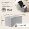 CASARIA® Sitzbank mit Stauraum Faltbar Grau 80x40x40cm Produktbild-Vorschau 6