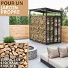Étagère à bois de chauffage 185x105x185 cm en métal Voir les images du produit 7