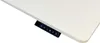 A close-up of the edge of a white desk with a black control panel attached. Produktbild-Vorschau
