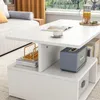 Stolik biały kawowy nowoczesny z półką biały loft duży 90 Podgląd zdjęcia produktu 4
