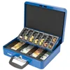 Geldkassette mit Tragegriff von HMF mit 30 cm Breite in blau Voir les images du produit