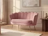 Muschelsofa 2-Sitzer - Samt - Rosa - DANDELION von Pascal Produktbild-Vorschau 2