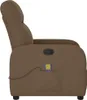 Side view of a brown fabric massage chair. Podgląd zdjęcia produktu