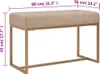 vidaXL Lavice 80 cm béžová sametová Náhled obrázku produktu 4