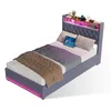 MODFU Lit boxspring 140×200 avec coffre, lit rembourré avec Voir les images du produit 13