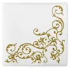 Airlaid Serviette Pomp in Gold-Weiss, 40 x 40 cm, 50 Stück Produktbild-Vorschau 1