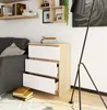 Akord Komoda 3 Zásuvky Dub Sonoma/Biela 60X40X77 Náhľad obrázku produktu 5