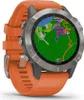 Garmin Fenix 6 Saphir Titan Grau mit orangenem Armband Produktbild-Vorschau 13