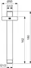 A technical drawing of a shower head connector with dimensions. Produktbild-Vorschau
