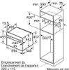 Technical drawing with dimensions for a kitchen appliance, possibly an oven or steam cooker, and its installation cabinet. Anteprima dell’immagine prodotto
