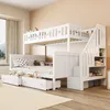 Sweiko Lit d'enfant 90x200/140x200cm, lit superposé en bois Voir les images du produit 2