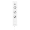 A white LEDVANCE smart plug with WiFi technology, featuring three European-style outlets and two USB ports, is presented against a plain white background. Produktbild-Vorschau