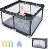 120 x 120 cm Laufstall Baby Faltbar, Laufgitter mit Tür & Produktbild-Vorschau 1