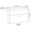 Skříňka pod umyvadlo LUPO LP2 bílý lesk Náhled obrázku produktu 2