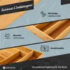 Szuflada na sztućce z szufladami z drewna bambusowego; Podgląd zdjęcia produktu 3