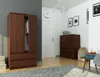 BDW, szafa 2 drzwi, 2 szuflady, 180x90x51 cm, wenge Podgląd zdjęcia produktu 3