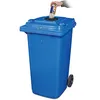 240 Liter Müllbehälter blau, Flascheneinwurf mit Produktbild-Vorschau 1