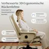 A woman sitting in an ergonomic office chair, with callouts highlighting its features. Náhled obrázku produktu