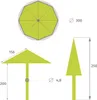 Sonnenschirm gerade rund neigbar loompa weizen 3m  - Produktbild-Vorschau 6