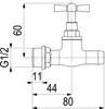Js Entleerungsventil Gerader Auslauf,Dn15,Ag 1/2",Ms Produktbild-Vorschau 2