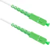 Two fiber optic cables with green SC/APC connectors against a white background. Náhľad obrázku produktu