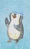 Mr. & Mrs. Panda Wandbild Pinguin Duschen - Eisblau - Produktbild-Vorschau 1
