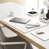 Schreibtischunterlage Leder Weiß cm 90x60 - Eckige Ecken - Produktbild-Vorschau 3