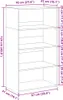 vidaXL Hoge kast, wit, 70x41x124 cm, houtvezel Productafbeelding-voorbeeld 8