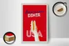 Holzschild Reise 12x18 cm Amerika USA Hot Dog Fast Food Produktbild-Vorschau 3