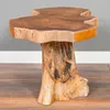 Massivholz Teak Beistelltisch MELAYA Natural ca.D 45cm Produktbild-Vorschau 3