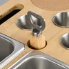 Relaxdays Couchbar, Bambus, 2 Snackschalen, 3 Dipschalen, Produktbild-Vorschau 8