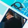 A collage featuring a security headset and a man in a suit wearing a similar headset. Produktbild-Vorschau