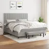 Boxspringbett mit Matratze Hellgrau 160x200 cm Stoff Produktbild-Vorschau 2