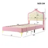 Merax Polsterbett Kinderbett 90x200 cm mit LED-Streifen und Produktbild-Vorschau 6