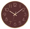 Silent Wanduhr Schlafzimmer-Uhr mit Silent-Mechanik, rot, Ø Produktbild-Vorschau 1