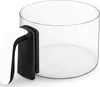 A close-up studio shot of a glass bowl with a white and black handle. Produktbild-Vorschau