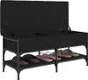 vidaXL Lavice na boty černá 102x42x45 cm Materiál na bázi Náhled obrázku produktu 4